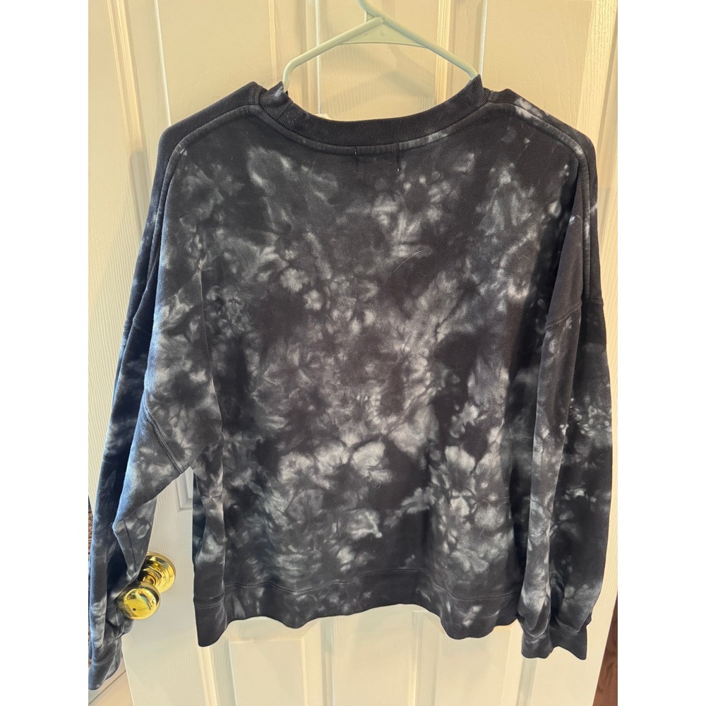 Disney World 2024 Tie Dye Sweatshirt Black Grey Acid Wash Castle Neon Small - Picture 7 of 7
